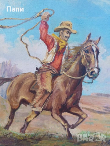 Лот от три картини-"Дивият запад"., снимка 11 - Антикварни и старинни предмети - 53268493