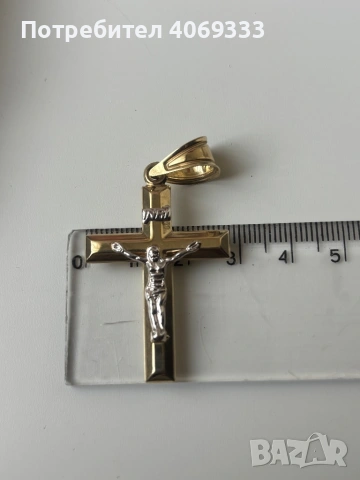 Златен кръст 14к 2.6гр , снимка 4 - Колиета, медальони, синджири - 54276539