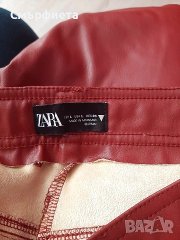 кожен панталон на Zara , снимка 3 - Панталони - 53925363