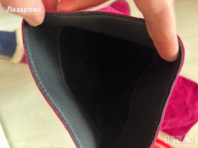 Продавам нови велурени ботуши, цвят фуксия, снимка 4 - Дамски ботуши - 53971851