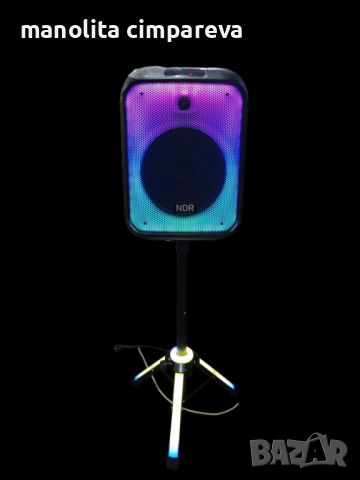 Bluetooh Karaoke Speaker NDR 102B - Красив LED високоговорител със 7 режима; 2 години гаранция, снимка 4 - Караоке - 45540703