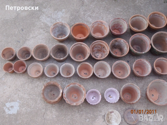 Ретро Керамични саксии за растения всякакви размери, употребявани и чисто нови; поставки за саксии , снимка 9 - Саксии и кашпи - 29813849