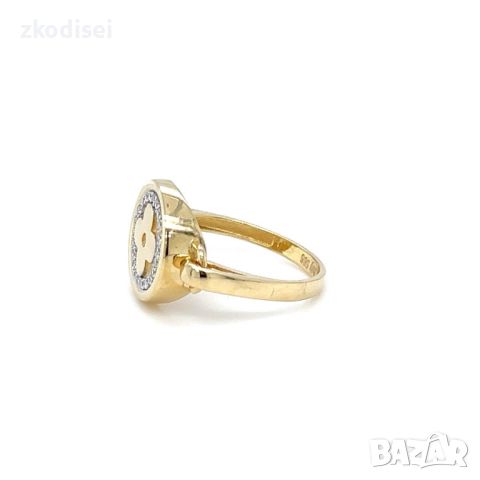 Златен дамски пръстен Louis Vuitton 2,56гр. размер:55 14кр. проба:585 модел:23698-2, снимка 2 - Пръстени - 46142846