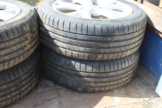 Лети джанти с летни гуми Мазда 3 2008 2.3i 158hp Mazda 3 седан 4броя 205 50 17  , дот4919 et52.5 6.5, снимка 11 - Гуми и джанти - 50659933