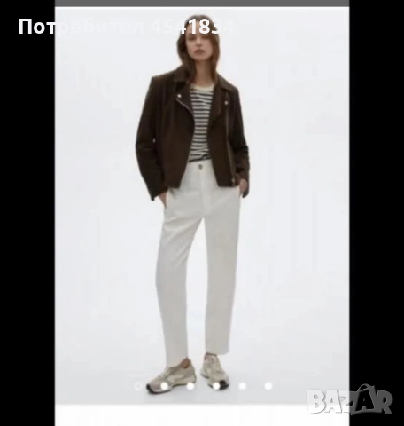 дамско яке Massimo Dutti от естествен велур, снимка 5 - Якета - 52093123