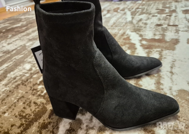 Дамски велурени боти, снимка 6 - Дамски обувки на ток - 52466735