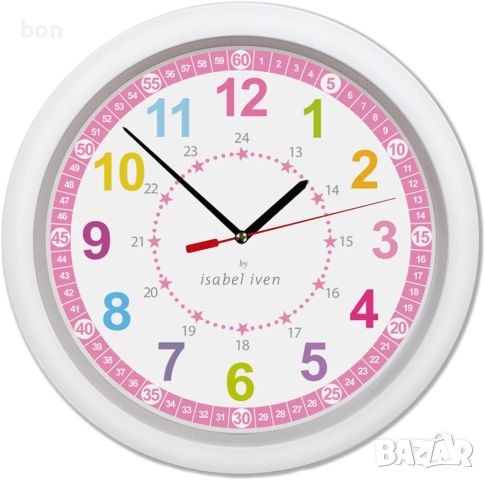 Детски стенен часовник Isabel Iven, снимка 1 - Други стоки за дома - 46442658
