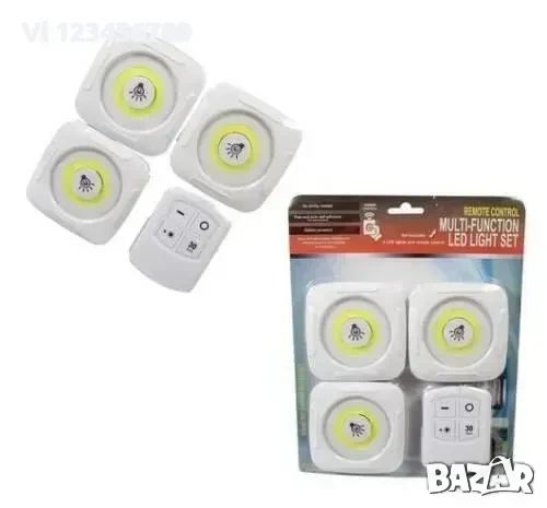 Комплект 3 COB LED димиращи лампи с дистанционно и таймер, снимка 2 - Други - 53861395