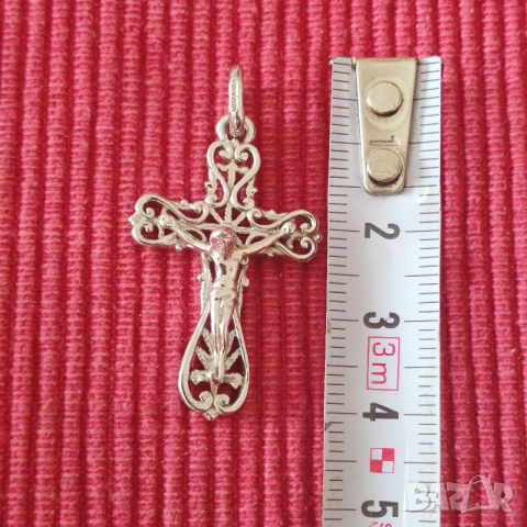 Красив сребърен кръст. , снимка 4 - Колиета, медальони, синджири - 52884276