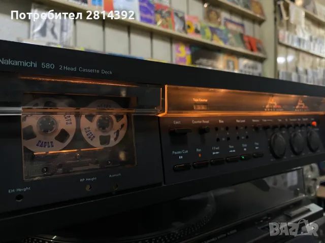 Рядък Дек NAKAMICHI 580, 2 Head Cassette Deck + Бонус 1 Ролкова Касета и 10 нормални!, снимка 1 - Декове - 48867107