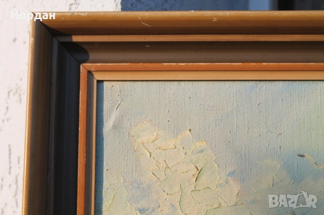 Стара картина масло върху платно 1951 година, снимка 2 - Картини - 53113484