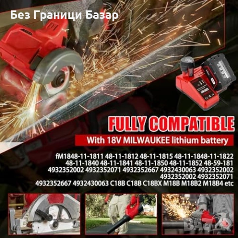 Нов Двоен заряден модул за батерии Milwaukee M12 M18 Li-ion 90W зарядно, снимка 8 - Друга електроника - 53682306