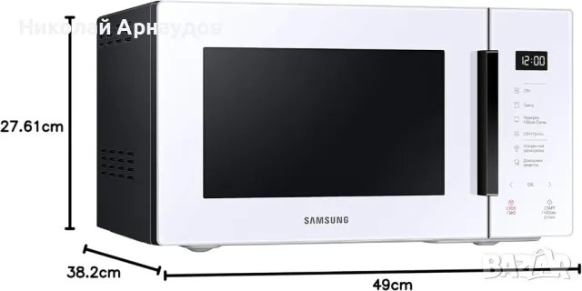 Микровълнова фурна Samsung Glass Design MG23T5018AW/ET, , снимка 2 - Микровълнови - 48417823