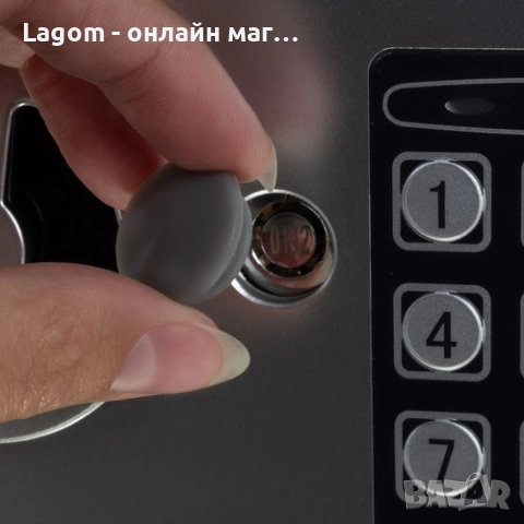 Сейф Malatec 22627, Капацитет 10L, Метален сейф за пари, Електронно заключване + Ключ, снимка 6 - Кутии за съхранение - 52561576