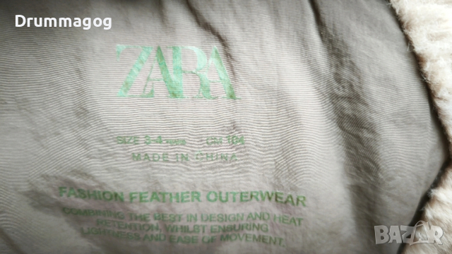 Детско яке с пух Zara, 3-4 г, снимка 6 - Детски якета и елеци - 53076043