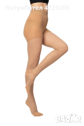 бежов компресивен чорапогащник