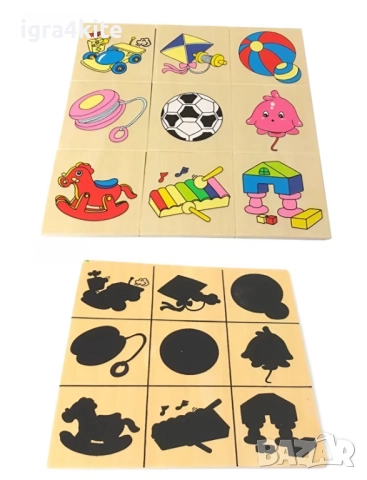 Игра на сенки Стем Монтесори Образователна асоциация и игра за памет, снимка 13 - Образователни игри - 51725740