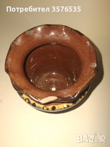 Лот 2 броя керамични саксии – битов стил (със забележка), снимка 8 - Саксии и кашпи - 53670986