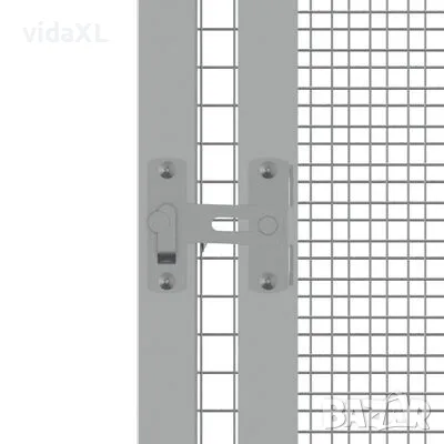 vidaXL Клетка за птици сива 111x107x211,5 см поцинкована стомана（SKU:171551）, снимка 3 - Други стоки за животни - 48495312