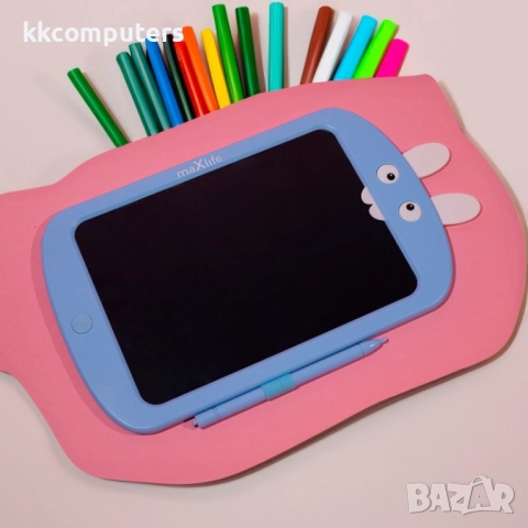 Цветен LCD таблет за рисуване Maxlife MXWB-02, Син, снимка 4 - Рисуване и оцветяване - 52288704