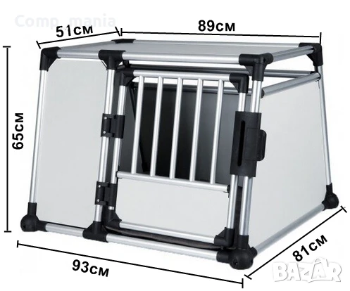 Trixie устойчива алуминиева клетка L 93 X 65 X 81 cm, снимка 2 - За кучета - 50704104
