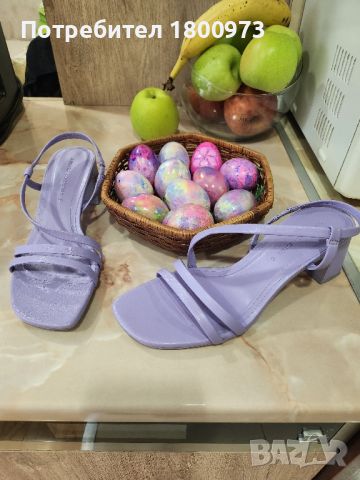  Дамски сандали в бледо лилав цвят, снимка 2 - Сандали - 45560932