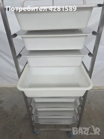 Немска спомагателна работна количка с легени за продукти, снимка 12 - Други машини и части - 53972149