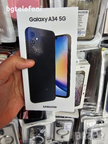 Samsung Galaxy A34 5G 6/128 black,запечатан,2 години гаранция., снимка 1 - Samsung - 45256779