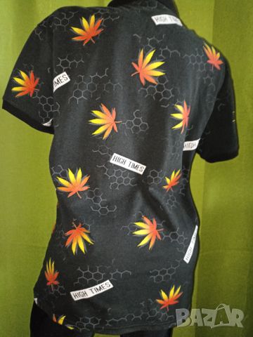 Мъжка памучна тениска с надпис Nigh time L-, снимка 1 - Тениски - 45942238