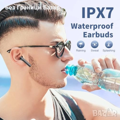 Нови Водоустойчиви безжични слушалки с дълбок бас и дълга батерия, снимка 7 - Bluetooth слушалки - 51938587