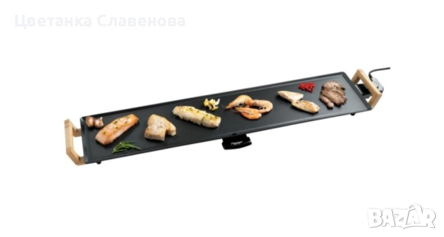 Bestron Teppanyaki XXXL ABP605BB електрическа скара/грил, черен, 1.800W, снимка 3 - Скари - 52497342