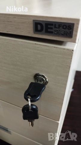 Шкафче за бюро на колела - контейнер със заключване 41,5/50/56см, снимка 12 - Шкафове - 50987035