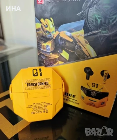Bluetooth слушалки Transformers (Bumblebee), снимка 3 - Безжични слушалки - 50789555