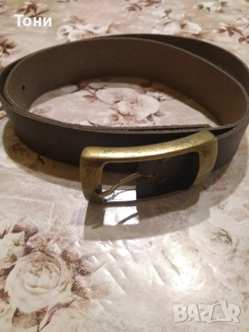 Нов Мъжки Колан Изцяло от Естествена Кожа 115см., снимка 2 - Колани - 52656842
