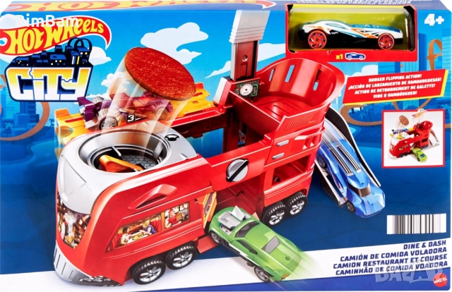 Оригинална писта за колички Hot Wheels CITY - камион ресторант Dine & Dash