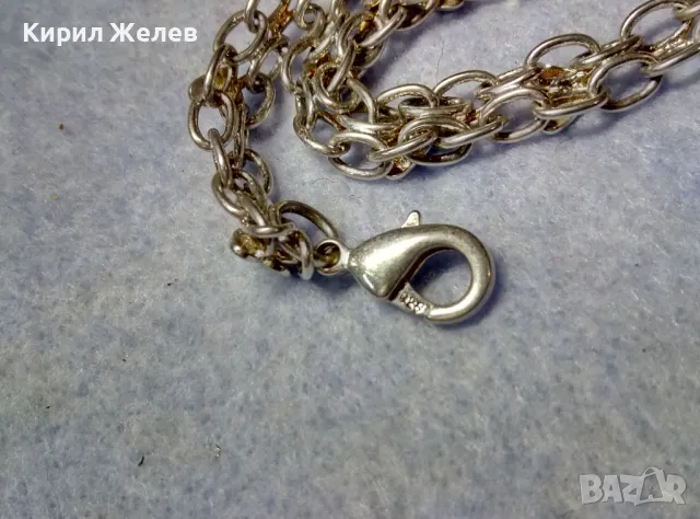 ДЕБЕЛО ПОСРЕБРЕНА АРТ ГРИВНА от БЛАГОРОДНА СТОМАНА РОМАНТИЧНА ВИНТИДЖ ПЛЕТКА със СЪРЧИЦА 49279, снимка 12 - Гривни - 49886296