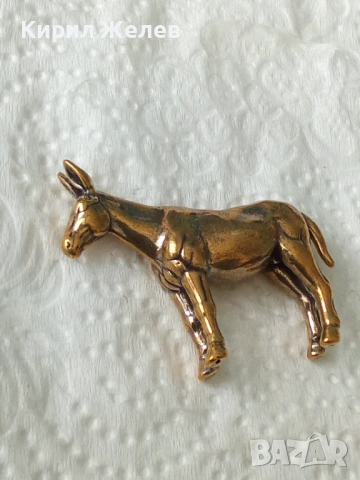 Бронзова фигурка на магаре 44634, снимка 2 - Колекции - 54173124