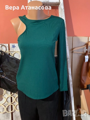 👠💄👜 Екстравагантна блуза с един ръкав👖 м/л/хл🔝