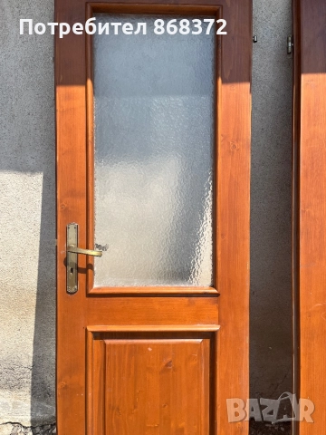 Дървена интериорна врата с прозорец 196,5x67
