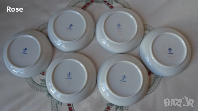 Винтидж! Комплект от шест чинийки с птици - Furstenberg , снимка 9 - Декорация за дома - 51781632