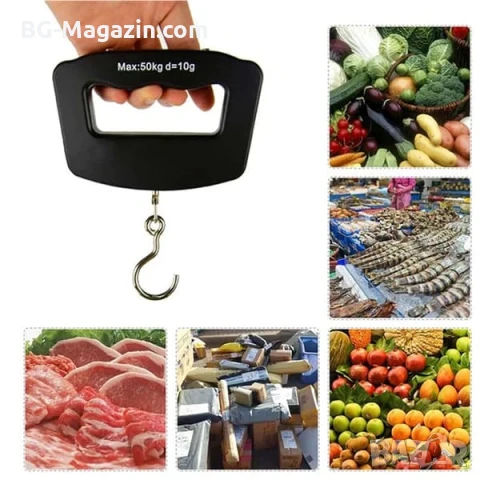 Електронен ръчен кантар точна везна за багаж куфар храна риболов кухненски продукти дигитален риба, снимка 7 - Везни - 50921398