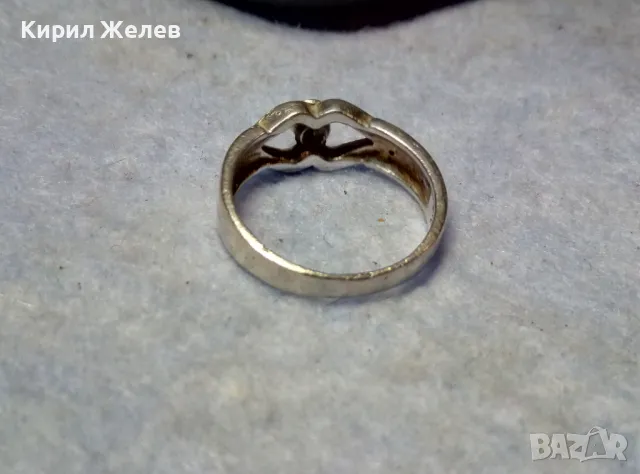 СТАР АНГЛИЙСКИ СРЕБЪРЕН ПРЪСТЕН СРЕБРО 925 с ГНЕЗДО За ВГРАЖДАНЕ на СКЪПОЦЕНЕН КАМЪК 47545, снимка 2 - Пръстени - 49704297