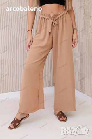 Дамски панталон с широка талия, 15цвята , снимка 3 - Панталони - 46462760