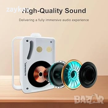 STUDIOFINIX 3.5-инчови водоустойчиви Bluetooth високоговорители - 3-лентови 200W, снимка 3 - Друга електроника - 50656679