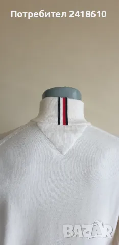 Tommy Hilfiger Cotton / Cashmere Half Zip Mens Size L ОРИГИНАЛ! Мъжка Жилетка с 3/4 цип!, снимка 5 - Пуловери - 49336763