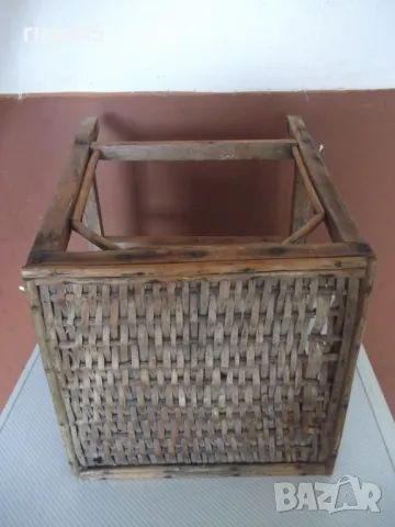 Стол дървен плетен стар, снимка 5 - Други ценни предмети - 50102303