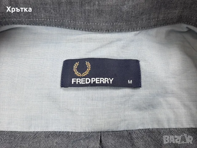 Fred Perry - Оригинална мъжка риза с дълъг ръкав ръкав M, снимка 7 - Ризи - 47896784