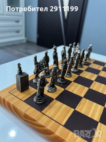 Метални фигури за шах , снимка 2 - Шах и табла - 53933064