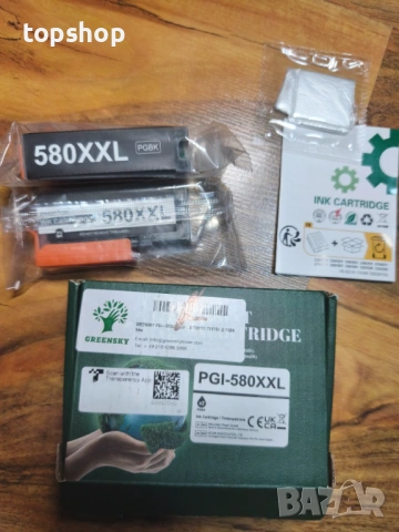 ЧИСТО НОВИ, ЗАПЕЧАТАНИ Комплект 2 броя касети PGI-580XXL PGBK за Canon, снимка 3 - Консумативи за принтери - 53277025