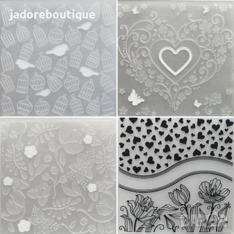 Папки за изрязване и релеф различни видове цветя, птици 